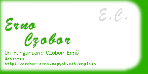 erno czobor business card
